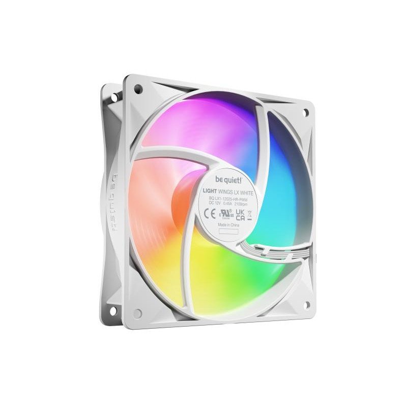 be quiet! Light Wings LX 120 mm PWM | Ventilateur PC ARGB high-speed White, Pack de 3 – Image 4