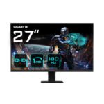 GIGABYTE GS27QA Moniteur de jeu 27&Prime; QHD – 2560 x 1440 (QHD), 180Hz, 1ms, 300 cd/m2, FreeSync, HDR Ready, HDMI 2.0, DisplayPort 1.4
