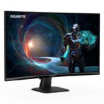 GIGABYTE GS27QCA 27&Prime; Moniteur Gaming Incurvé QHD – 2560 x 1440, 180Hz, 1ms, 250 cd/m², FreeSync, HDR Ready, HDMI 2.0, DisplayPort 1.4