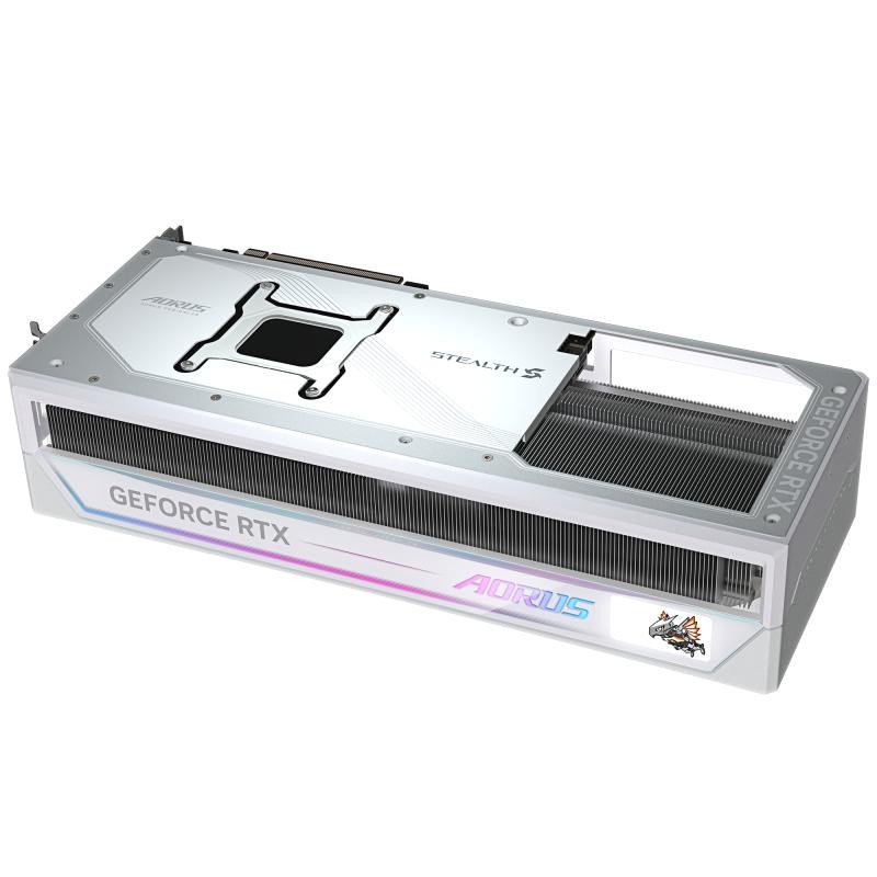GIGABYTE AORUS GeForce RTX 5090 STEALTH ICE 32G Carte Graphique - 32GB GDDR7, 512bit, PCI-E 5.0, 2655MHz Fréquence du c?ur, 3 x DP 2.1a, 1 x HDMI 2.1b, NVIDIA DLSS 4, GV-N5090AORUSST ICE-32GD – Image 2