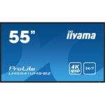 iiyama LH5541UHS-B2 Écran d&rsquo;affichage dynamique En forme de kiosk 138,7 cm (54.6&Prime;) LCD 500 cd/m² 4K Ultra HD Noir Intégré dans le processeur 24/7