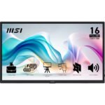 MSI PRO MP165 E6 téléviseur et moniteur portables Moniteur portable Noir 39,6 cm (15.6&Prime;) LED 1920 x 1080 pixels