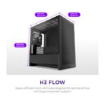 NZXT H3 Flow micro-ATX Mid-tower Case – All Black Color