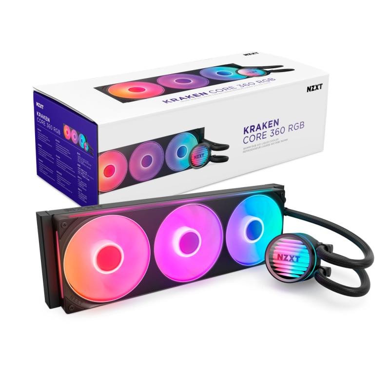 NZXT Kraken Core 360 RGB Processeur Kit de refroidissement du liquide 12 cm Noir 1 pièce(s) – Image 2